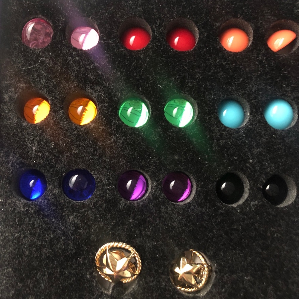 Bob Mackie 9 clip earring wardrobe set